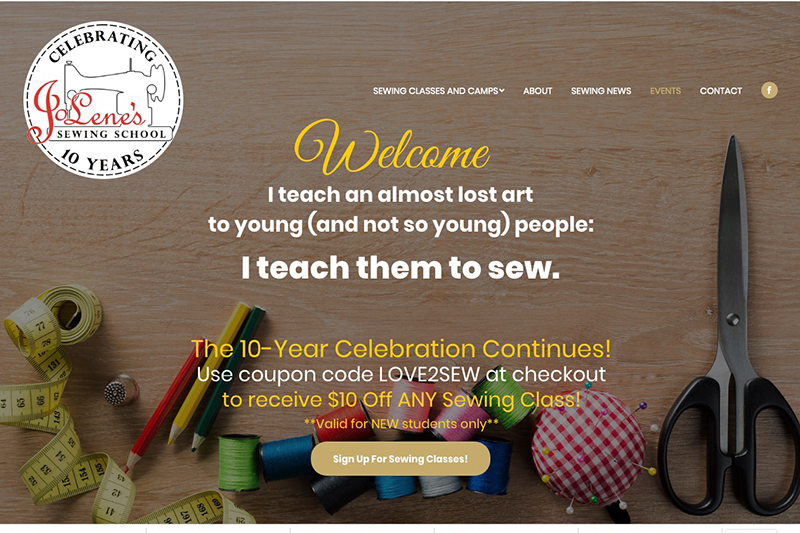 DesignAnneli Jolene's Sewing School Website